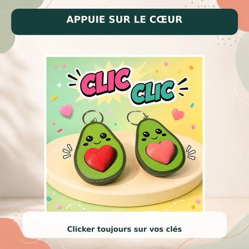 Porte clés avocat kawaii - porte-clés,