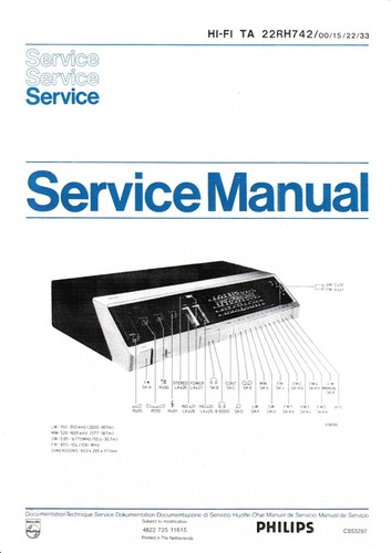 Service manuel instructions - service, d'instructions