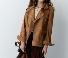 Veste cuir marron femme - en,