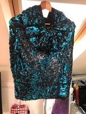 Robe turquoise paillettes