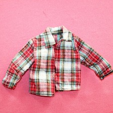 Veste écossaise rouge poupée