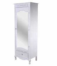 Armoire Blanche Armoire De Dossier Armoire Avec Miroir Garde-Robe Rétro