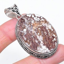 Pendentif pierre précieuse forme ovale cheval sauvage cadeau incroyable bijou...