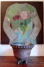 Grand cache pot quadripode