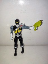 FIGURINE POWER RANGERS - DINO SUPER CHARGE BLACK RANGER 1 ARME - 12 CM - BANDAI