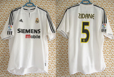 Maillot Real Madrid 2003 2004 Siemens Adidas Zidane #5 Vintage shirt jersey - L