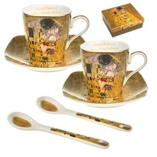 Service tasses expresso porcelaine dorée Gustav Klimt W3A06-24573