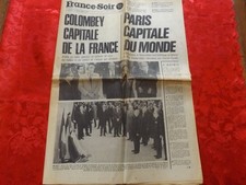 FRANCE SOIR 1970 /  DECES CHARLES DE GAULLE / COLOMBEY LES DEUX EGLISES