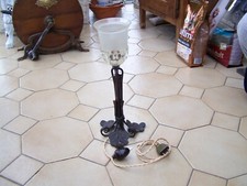 lampe de chevet fer forgé et verre