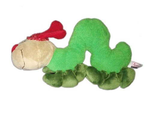 Peluche doudou chenille verte - chenille,