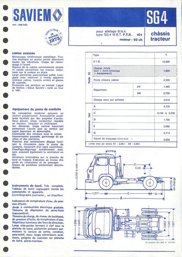 Saviem tracteur fiche - saviem,