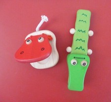 I'm toy Instrument musique enfant bois Percussion + Castagnette Flamenco C.NEUFS