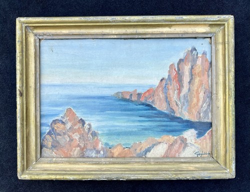 Vintage french oil painting - vintage,