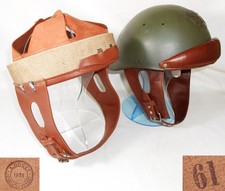 Coiffe intérieure cuir brun casque Modèle 35 Troupes motorisées WWII taille61