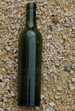 Ancienne bouteille en verre verte et sérigraphié brasseries  la Loire St Etienne