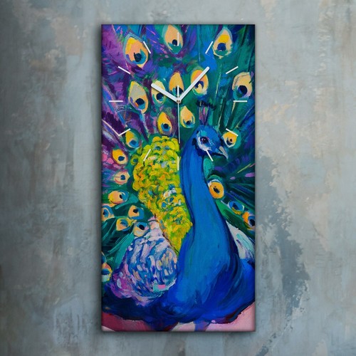 Horloge murale sur toile 30x60