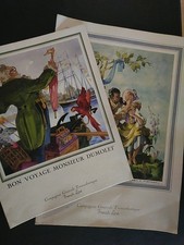 Lot de 2 menus Paquebot