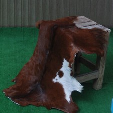 Luxe Marron Foncé Peau de Chèvre Tapis – 100% Naturel à Poils Cachette, Doux Et