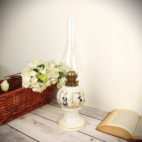 Lampe huile ancienne en - à,