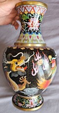Vase en bronze cloisonné &