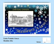 CP ANv 58020 CARTE POSTALE VOEUX BLEU 58 CHATEAU CHINON