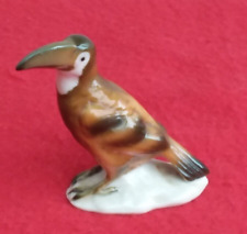 figurine toucan en porcelaine volkstedt thuringe  saxe allemande vintage