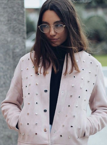 Zara veste daim clouté taille - daim,