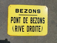 ANCIENNE PLAQUE EMAILLEE METRO