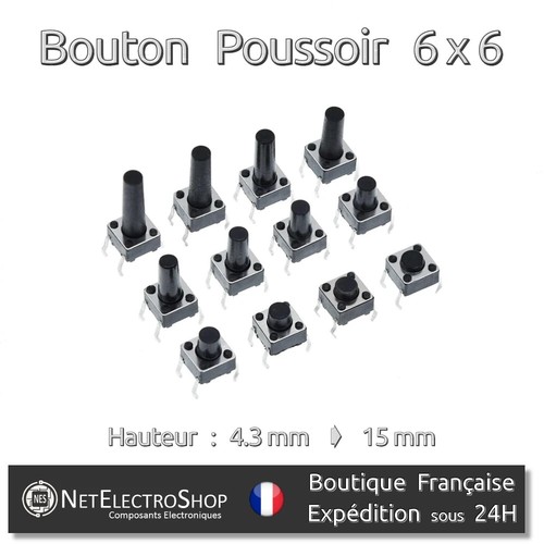 Bouton poussoir miniature x - poussoir,