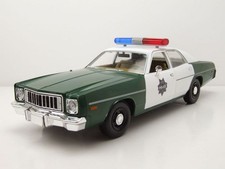 Plymouth Fury 1975 Vert Blanc Capitol Ville Police Modèle 1:18 Greenlight