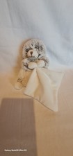 Doudou ours blanc marron mouchoir Flocons BABY NAT - NEUF- PETIT MODÈLE 