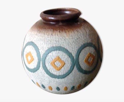 Vase céramique craquelée - vase,