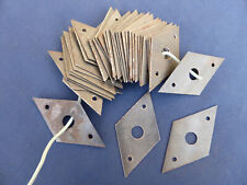 2 pièces losanges Rosaces poignées Fer Porte 7,5 x 4 cm