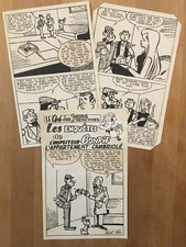 Tunet Vila - Récit complet en 3 planches originales - Signé - TBE