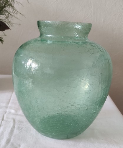 Vase boule verre craquelé - boule,