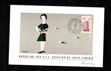 ORPHELINS DES PTT PARIS 1956 Création du Foyer Féminin Carte GF Numérotée 