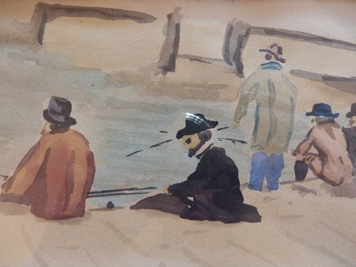 Les pecheurs aquarelle - pecheurs,,