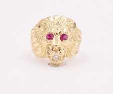Homme Big Lion Tête Bague