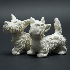 Schaubach Art Groupe De Figurines Highland Terrier Blanc Mat V.AIO