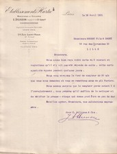 PARIS - LOT DE 3 LETTRES ETS HURTU - E. DILIGEON , MACHINES A COUDRE - 1901