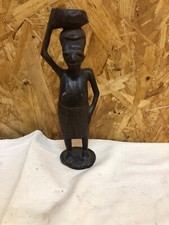 Ancienne Statue Africaine Femme Sein Nu 