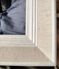 Ancien Cadre en bois et Tissu