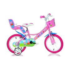 Vélo 16" Peppa Pig Dino Bikes Fille 4-7 Ans Roues Panier Officiel