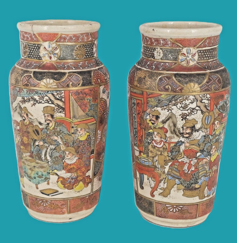 Paire vases satsuma de - paire,