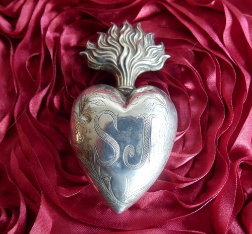 Voto coeur cœur flamme - ex,