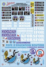 Gendarmerie 03 1/18 Décalcomanies 170x120mm INTERDECAL