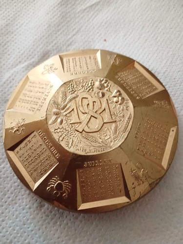 Médaille bronze calendrier - médaille, de