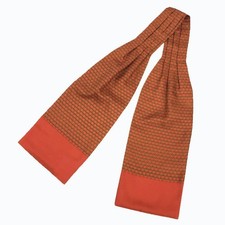 Cravate Hermès orange en soie