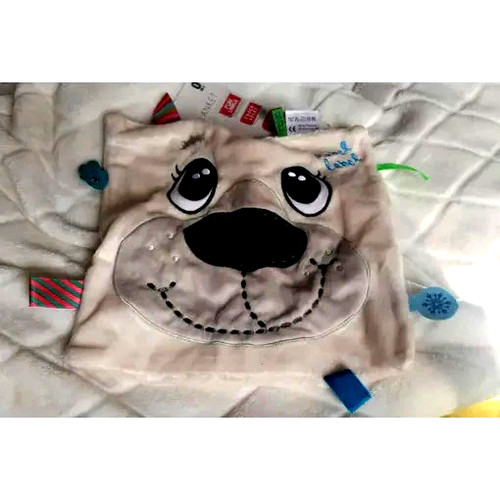 Doudou plat carré blanc - doudou,