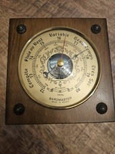 Baromètre Mural en bois  et laiton doré